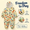 thumbnail image 2 of Kids Rain Suit One Piece Coveralls Raincoat Toddler Hooded Rainsuit Poncho Full Body Rain Gear for Girls and Boys 1-7 Years, 2 of 8