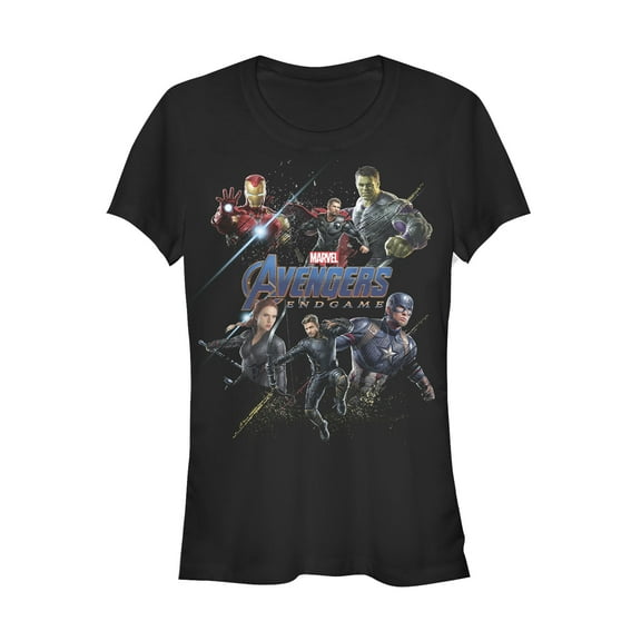 Junior's Marvel Avengers: Endgame Team Hero  Graphic Tee Black 2X Large