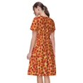 thumbnail image 2 of Japuie Pizza Print Women's Casual Dress with Pockets,Women's Short sleeve Dress,A-Line Dresses,Summer Dresses for Women,Sundresses Beach Swing Dresses -Large, 2 of 6
