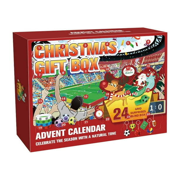 Advent Calendar Christmas Football Countdown Christmas Pendant Christmas Gift Christmas Advent Gift