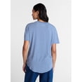 thumbnail image 4 of Time and Tru Women's Tunic Tee with Short Sleeves, Sizes XS-XXXL, 4 of 6