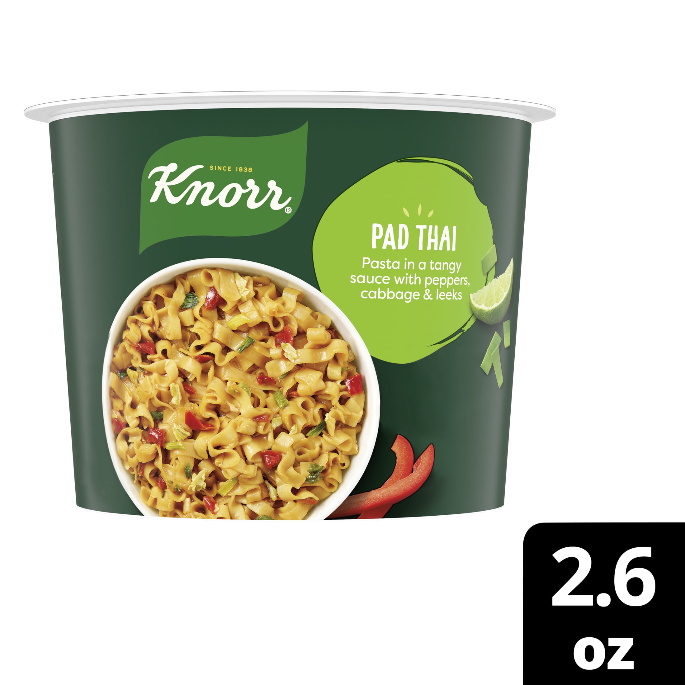 (8 pack) Knorr Pasta Sides Pad Thai Noodles Made with Real Vegetables, 2.6 Oz Cup