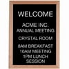 Aarco Products AOFD2418 Red Oak Framed Letter Board Message Center