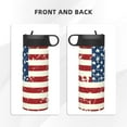 thumbnail image 3 of Uemuo Vintage American Flag Print 18oz Sports Insulated Kettle, Water Bottle, Outdoor Sports Bottle, Insulated Hydration Bottle with Handle & Flip Straw, 3 of 8