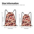 thumbnail image 2 of Kdxio Skull rock record music heart Print Drawstring Backpack Bag,Waterproof Draw String Back Sack, Gym Drawstring Bags Swim Bag For Unisex, 2 of 5