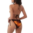 thumbnail image 2 of Zufioo Fiery Orange Flames Energy for Women's Bikini Set,High Elastic Swimsuit and Swim Trunks Two-piece Set-Removable Chest Pad,Strap Style,Pool and Beach Swimwear-X-Large, 2 of 7