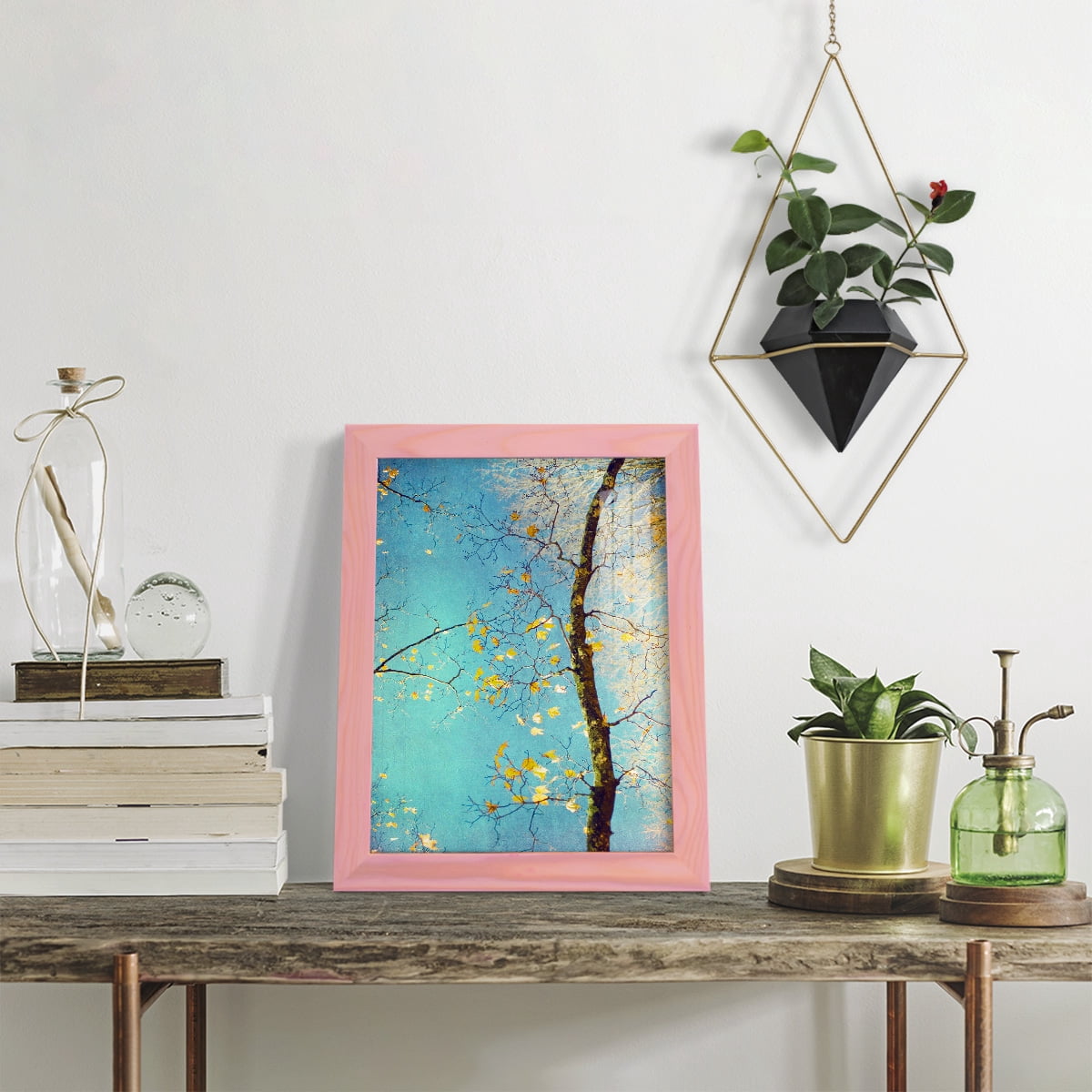 Autumn Tapestry III -Framed Print w/glass-Sunset Pink