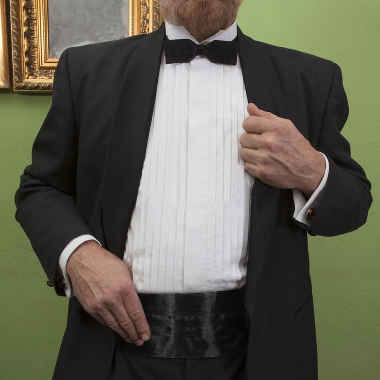 Le Cummerbund en Soie Satin Noir : L’Accessoire Chic pour les Tailles S/M