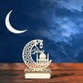 thumbnail image 2 of Crafts Night Light, Handmade 3D Wooden Moon Star LED Lights Decor, Ramadan Mubarak Lamp Decorations, Home Party Bedroom Eid Ornaments Gift for Muslims, Ramadan Gift, Islamic Wall Table Decor, 2 of 4