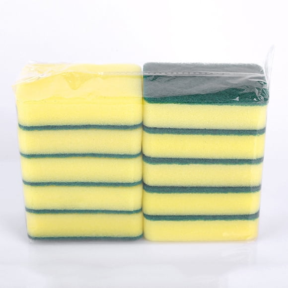 unbranded 12Ud Esponjas Para Limpieza De Cocina Doble Limpieza En Color Amarillo