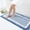 Blue and White, variant on Buganda Bathroom Rugs and Mats, Extra Soft and Absorbent Microfiber Bath Mats, Non-Slip Shaggy Bath Carpets, 16x24, Grey