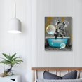 thumbnail image 4 of ONETECH Canvas Wall Art Koala In Bathtube Canvas Print Black And White Animal Wall Art Contemporary Bathtub Wall Decor Funny Artworks Home Decor For Bathroom Living Room Bedroom Framed, 4 of 5