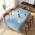 thumbnail image 3 of Light Blue Ombre Table Cloth Waterproof Tablecloths, Farmhouse Blue Gradient Modern Art Tablecloth Dining Table Cover for Kitchen Party Tabletop Outdoor, Rectangle Tablecloth 54x108 Inch, 3 of 9