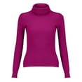 thumbnail image 4 of Chandail à Col Roulé pour Femme Chandail Tricoté pour Femme à Manches Longues Court Chandail Ajusté en Tricot Chandail d'Hiver, Chandail à Col Roulé pour Femme TP, 4 of 7
