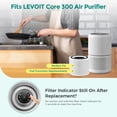 thumbnail image 3 of Fil-fresh 2-Pack H13 True HEPA Core 300 Replacement Filter White, Compatible with LEVOIT Core 300/Core300S, Replaces Core300-RF, 3-Stage Filtration with Activated Carbon for Allergens, Dust, Smoke &, 3 of 14