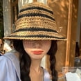 thumbnail image 6 of SikaFu Straw Hat Female Sunshine Sunscreen Big Eaves Ins, Small Fresh Spring Summer Out Of The Beach Vacation Sweetness, Sweet Forest, Versatile, 6 of 9