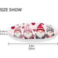 thumbnail image 4 of Coolnut Valentine's Day Gnome Coaster, Drinks Round Absorbent Stone Set with Ceramic Stone and Cork Base, Tabletop Protection Mats and Cups Place for 4PCS Home Decor, 4 of 6