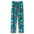 thumbnail image 4 of Hvogkswy Halloween Pajama Pants for Women Loose Straight Wide Leg Sleep Pants Cute Pumpkin Graphic Pajama Bottoms S-5XL, 4 of 5