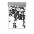 thumbnail image 2 of Ambesonne Animal Fitted Sheet & Pillow Sham Set, Floral Pattern, Twin, Grey White, 2 of 3