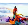 thumbnail image 1 of Cuadros Decorativos Chica pintura al óleo por números Kit DIY pintura acrílica sobre lienzo cuadro de arte de pared JShteea Nuevos Originales, 1 of 7