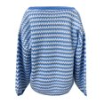 thumbnail image 3 of Vedolay Womens 2023 Sweaters Women's Fall Sweaters Round Neck Striped Cute Winter Pullover Sweaters,Blue M, 3 of 5