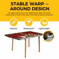 thumbnail image 4 of Red Christmas Table Cloths for 4 Foot Rectangle Tables, Gnomes Xmas Tree Snowflake Winter Gifts Patio Waterproof Elastic Fitted Tablecloths, Washable Rectangular Table Cover for Camping, 4 of 8