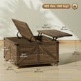 thumbnail image 3 of HOMCOM Lift Top Coffee Table with Hidden Compartment, Brown Wood Grain, 3 of 10