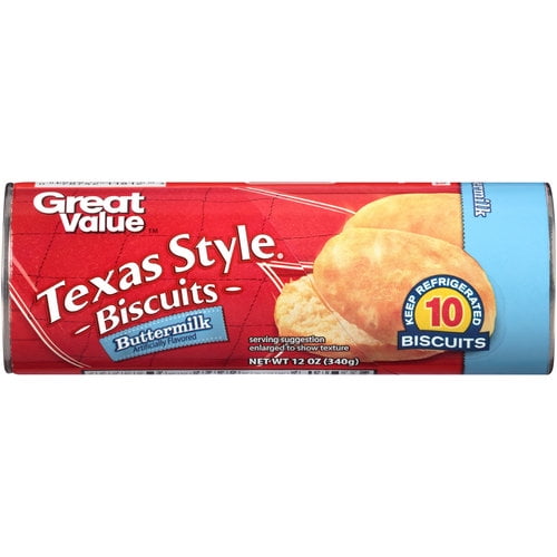 Great Value Texas Style Buttermilk Biscuits, 12 Oz., 10 Count Walmart
