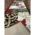 thumbnail image 3 of Gloria- Kitchen Rug Non-Skid Runner Kitchen Mats for Floor Non-Slip Hallway Runners with Rubber Backing Entryway Hallway Floor Mat Low Profile Door Mat (20" x 57") Red Brown Floral Design, 3 of 5