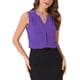 thumbnail image 4 of BLUSA SIN MANGAS DE CHIFFON V DE OFICINA PARA MUJERES INSPIRADA CHIC L MORADO, 4 of 6