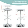 thumbnail image 5 of Backless Metal Bar Stools Set of 2, 360 Swivel Round Bar Stool, Adjustable Counter Height Chair for Kitchen Island,Cafe,Dining Room Stool(Silver), 5 of 8