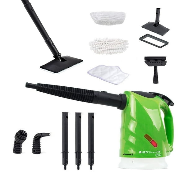 H2O STEAMFX Pro Handheld and Floor Steam Cleaner with 12 Accessories