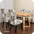 thumbnail image 2 of Pattern Stretch Chair Covers for Dining Room Set of 4,Printed Stretchable Dining Chair Slipcover Washable Removable for Kitchen,Hotel,Restaurant,Ceremony Universal Size(4PCS,Flower), 2 of 6