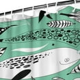 thumbnail image 4 of Shark Shower Curtain - Tropical Marine Life print Art, Water-Resistant Washable Fabric Bathroom Set with 12 Hooks,72x84in, 4 of 5