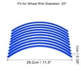 thumbnail image 3 of 20pcs Blue Fit 20" Wheel Motorcycle Car Bike Wheel Rim Sticker Strips Reflective Tape, 3 of 6