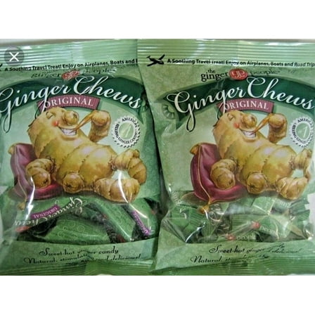 The Ginger People Original Ginger Chews 5 oz -Pack of 2