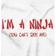 thumbnail image 2 of Im a Ninja You Cant See Me Fighter Men's Big & Tall Crewneck Sweatshirt Brisco Brands 2X, 2 of 5