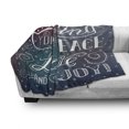 thumbnail image 2 of Saying Soft Flannel Fleece Throw Blanket, Christmas Themed Typographic Image with Wishing You Peace Love and Joy Lettering, Cozy Plush for Indoor and Outdoor Use, 70" x 90", Multicolor, by Ambesonne, 2 of 5