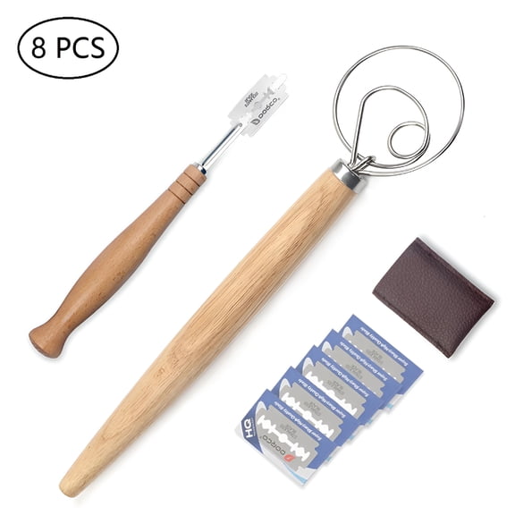 FACEGA Bread Making Tools and Supplies-Danish Dough Whisk,Bread Lame -Sourdough Tools for Baking Sourdough,Pizza,Pastry