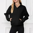 thumbnail image 2 of Womens Half Zip Up Cropped Hoodies Pullovers Sweatshirts Quarter Zipper Rib Knit Sweaters Fall Winter Clothes 2023, 2 of 8