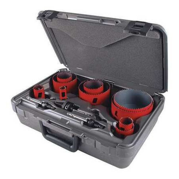 MORSE MHS08E Hole Saw Kit,Saw Sizes 7/8