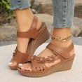 thumbnail image 2 of Mostsola Orthopedic Sandals for Women 2025 Bohemian Flower Platform Wedge Sandals Slingback Heels, 2 of 8