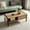Natural, variant on Rattan Coffee Table, Storage Coffee Table, Modern Living Room Table with Sliding Rattan Door, MDF Body and Metal Legs, 220LBS Capacity, 40.16" L x 21.26" W, Natural