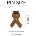 thumbnail image 3 of Satin Brown Ribbon Awareness Pins, 3 of 3