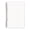 White, variant on A5 Transparent Cover Lined Refillable Notebook for Student Classroom Office Daily Writing