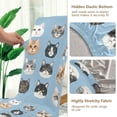 thumbnail image 5 of Yayeee 4 Pack Dining Chair Covers Stretch Parson Chairs Slipcovers Seat Protector, Vibrant Cute Cat, 5 of 6