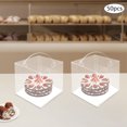 thumbnail image 4 of 50 Pcs Clear Cake Boxes Square Clear Cake Boxes Cake Carrier with Handle, 4 of 8