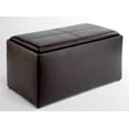 thumbnail image 2 of Sheridan Modern Espresso Storage Bench & Two Ottomans, 2 of 3