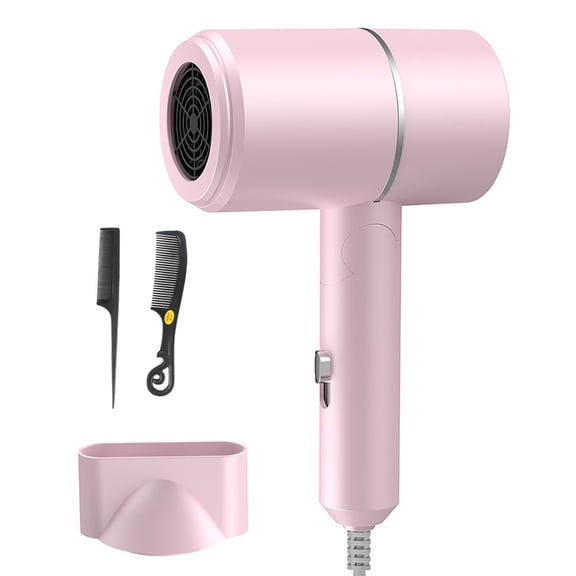 Travel Hair Dryer with Ionic Technology, Portable 700W Blow Dryer for Home and Salon Use with 2 Comb Attachments
