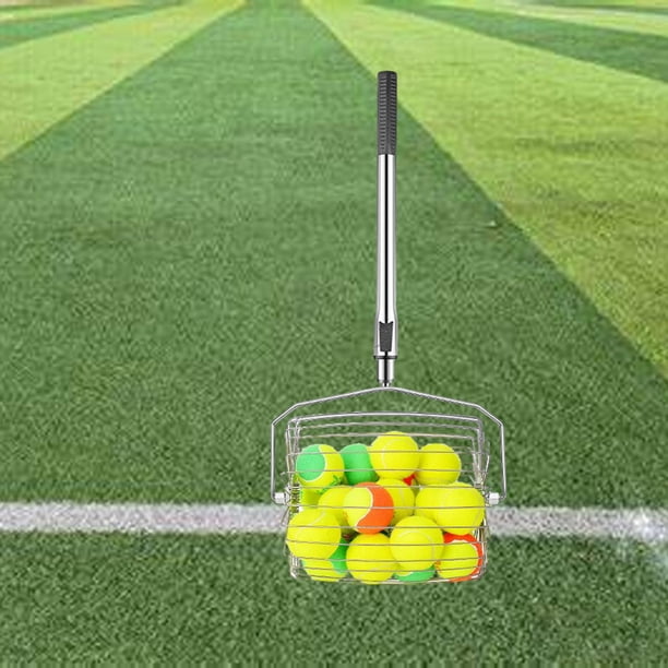 Collector de tenis Ball No se doblan sobre robusto recolector de pelota profesional de recogida sostener unas 30 bolas